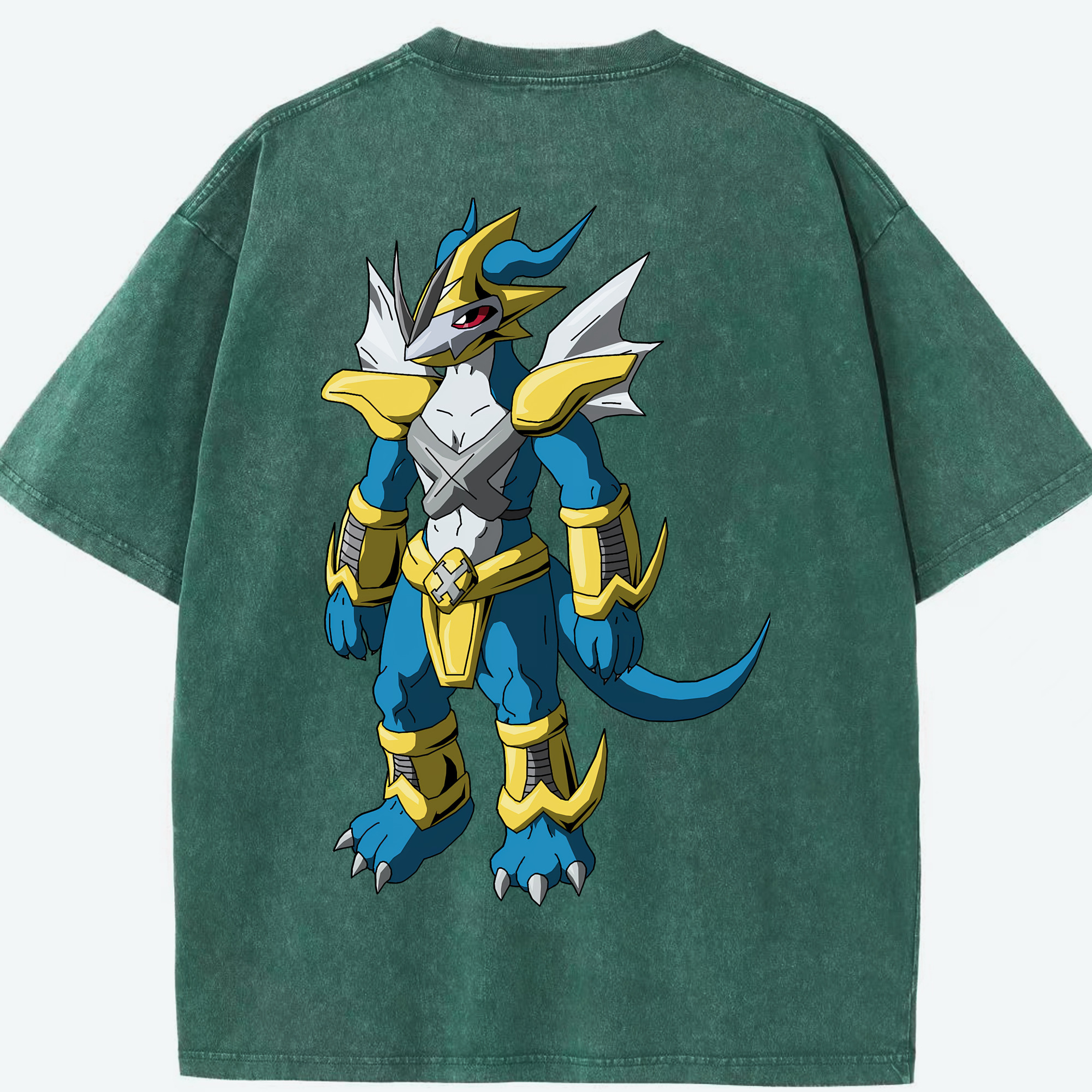 （画像用） Digimon デジタルモンスター/デジモン 綿100% ヴィンテージ風 半袖Tシャツ（背面プリント）